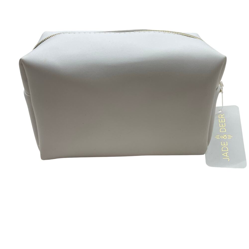 Jade & Deer Vegan Leather Bride Cosmetic Zipper Bag NWT - Picture 7 of 7